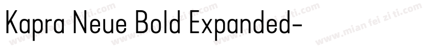 Kapra Neue Bold Expanded字体转换